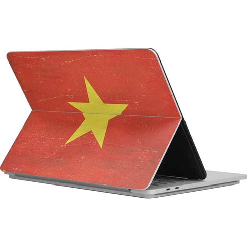 Vietnam Flag Distressed Surface Laptop Studio Skin